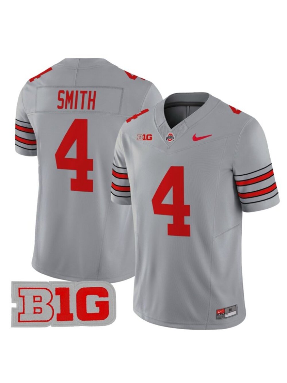 Choose for Youths Jeremiah Smith Vapor Jersey Stitched Grey